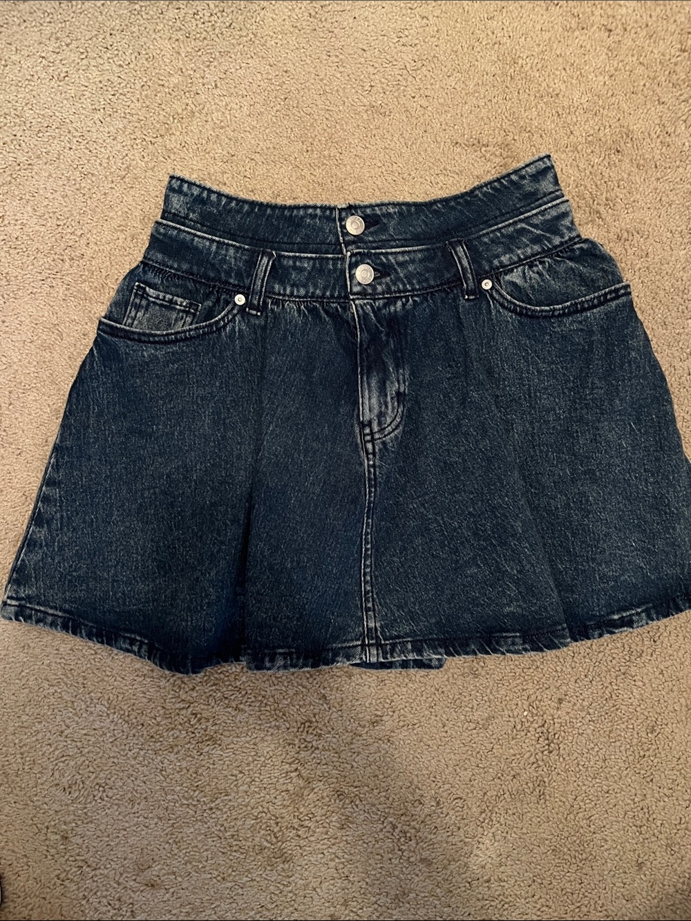 Scoop Dark Wash Denim Mini Skirt